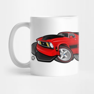 Mach 1 Red with Black Stripe Mug